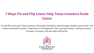 7 Ways Fix and Flip Loans Help Texas Investors Scale Faster