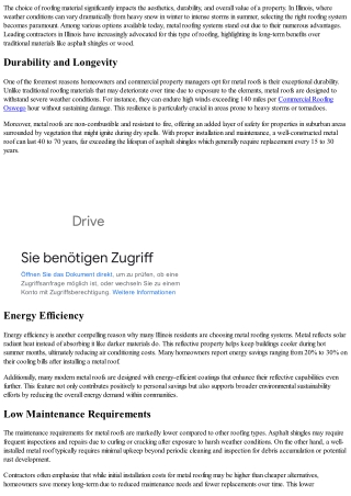 The Benefits of Metal Roofing Systems Explained by Leading Contractors In Ilinoi