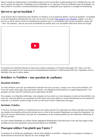La différence entre backlinks dofollow et nofollow expliquée