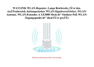 1912 WAVLINK WLAN-Repeater  Lange Reichweite  fÃƒÂ¼r den AuÃƒÂŸenbereich  leistungsstarker WLAN-Signalve