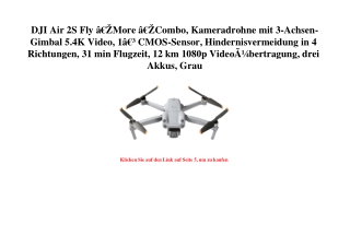 9955 DJI Air 2S Fly Ã¢Â€ÂŽMore Ã¢Â€ÂŽCombo  Kameradrohne mit 3-Achsen-Gimbal 5.4K Video  1Ã¢Â€Â³ CMOS-Se
