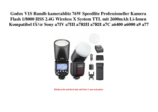 1920 Godox V1S Rundb kamerablitz 76W Speedlite Professioneller Kamera Flash 1 8000 HSS 2.4G Wireless X S
