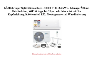 9795 KÃƒÂ¤ltebringer Split Klimaanlage - 12000 BTU  3 5 kW  - KlimagerÃƒÂ¤t mit Heizfunktion  WiFi   App
