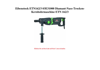 6298 Eibenstock ETN162 3 03E31000 Diamant-Nass-Trocken-Kernbohrmaschine ETN 162 3