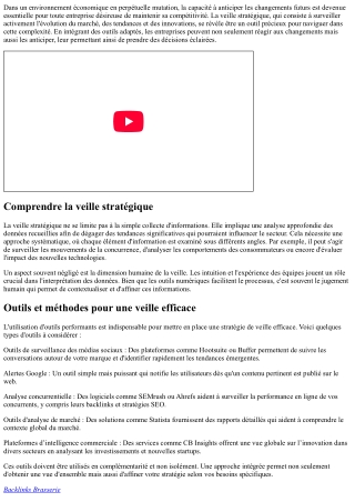 Anticiper les changements futurs par une veille constante sur l’évolution du mar