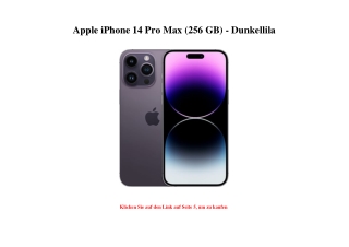 9814 Apple iPhone 14 Pro Max  256 GB  - Dunkellila