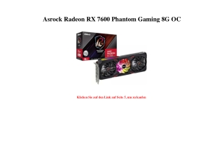 8548 Asrock Radeon RX 7600 Phantom Gaming 8G OC