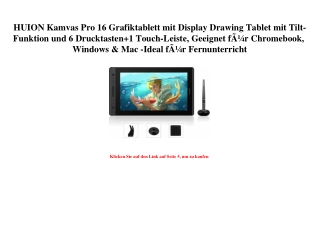 4607 HUION Kamvas Pro 16 Grafiktablett mit Display Drawing Tablet mit Tilt-Funktion und 6 Drucktasten 1