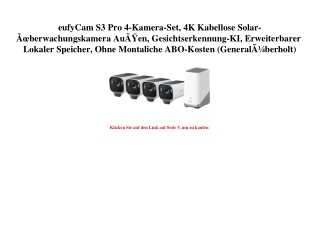 9827 eufyCam S3 Pro 4-Kamera-Set  4K Kabellose Solar-ÃƒÂœberwachungskamera AuÃƒÂŸen  Gesichtserkennung-K