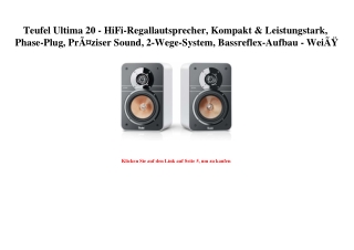 8323 Teufel Ultima 20 - HiFi-Regallautsprecher  Kompakt   Leistungstark  Phase-Plug  PrÃƒÂ¤ziser Sound