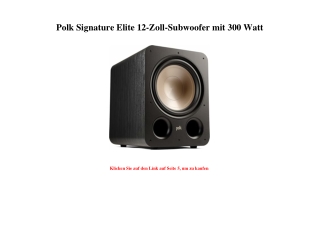 3973 Polk Signature Elite 12-Zoll-Subwoofer mit 300 Watt