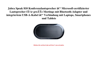 6365 Jabra Speak 810 Konferenzlautsprecher Ã¢Â€Â“ Microsoft-zertifizierter Lautsprecher fÃƒÂ¼r groÃƒÂŸe