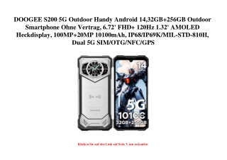 5700 DOOGEE S200 5G Outdoor Handy Android 14 32GB 256GB Outdoor Smartphone Ohne Vertrag  6.72' FHD  120H