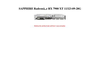 2812 SAPPHIRE RadeonÃ¢Â„Â¢ RX 7900 XT 11323-09-20G