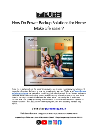 How Do Power Backup Solutions for Home Make Life Easier