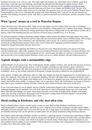 Green Roofing Options in Kitchener: Materials and Rebates