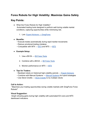 Forex Robots for High Volatility_ Maximize Gains Safely