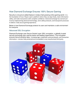 How Diamond Exchange Ensures 100 Secure Gaming