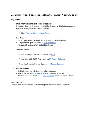 Volatility-Proof Forex Indicators to Protect Your Account