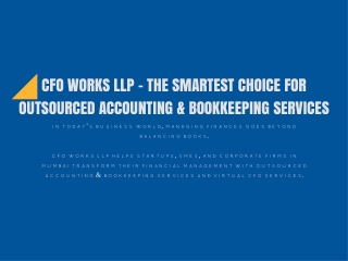 CFO Works LLP: The Smartest Choice for Outsourced Accounting & Bookkeeping Services in Mumbai