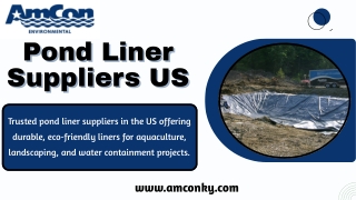 Pond Liner Suppliers US