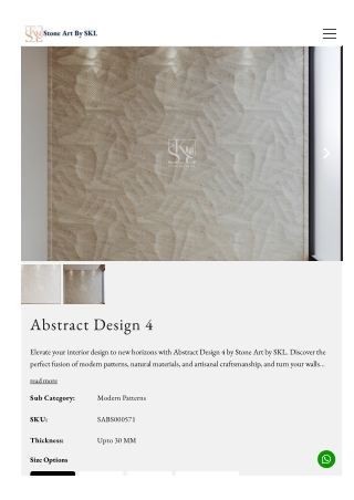Abstract Design 4 Stone Cladding for Stylish Interiors - Stone Art By SKL