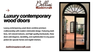 luxury contemporary wood doors