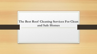 The Best Roof Cleaning Services For Clean and Safe Homes