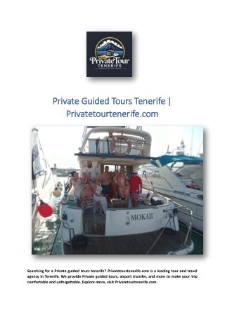 Private Guided Tours Tenerife | Privatetourtenerife.com