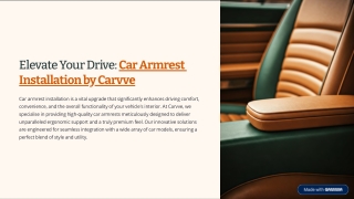 Car Armrest Installation