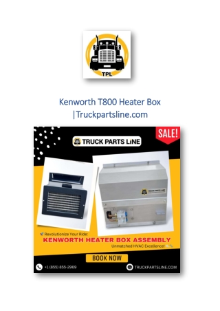 Kenworth T800 Heater Box |Truckpartsline.com