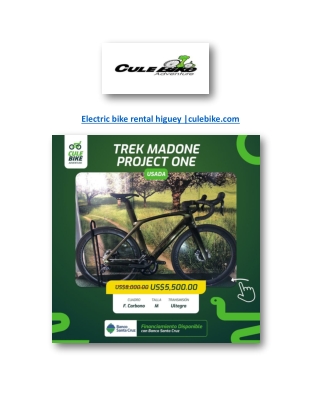 Electric bike rental higuey |culebike.com
