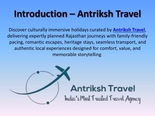 rajasthan tour packages by antriksh travel