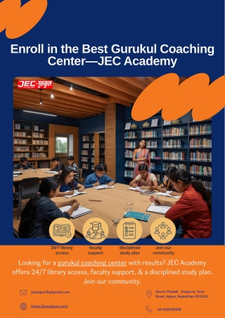 Enroll in the Best Gurukul Coaching Center—JEC Academy