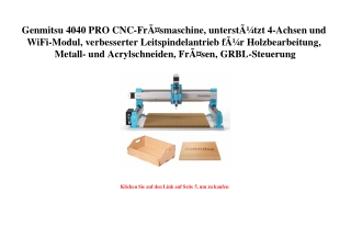 2988 Genmitsu 4040 PRO CNC-FrÃƒÂ¤smaschine  unterstÃƒÂ¼tzt 4-Achsen und WiFi-Modul  verbesserter Leitspi