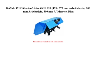 0089 GÃƒÂ¼de 95183 GartenfrÃƒÂ¤se GGF 620  455   575 mm Arbeitsbreite  200 mm Arbeitstiefe  300 mm ÃƒÂ˜