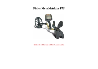 5934 Fisher Metalldetektor F75