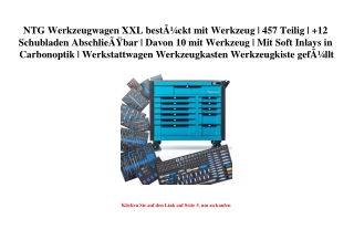 4704 NTG Werkzeugwagen XXL bestÃƒÂ¼ckt mit Werkzeug   457 Teilig    12 Schubladen AbschlieÃƒÂŸbar   Davo