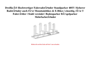 1206 DreifkeÃ‚Â® Hochwertiger FahrradstÃƒÂ¤nder Standparker 4055   Sicherer RadstÃƒÂ¤nder auch fÃƒÂ¼r Mo
