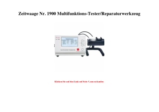 2315 Zeitwaage Nr. 1900 Multifunktions-Tester Reparaturwerkzeug