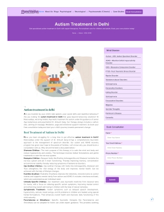 Autism Specialist in Delhi | Best Autism Care Clinic