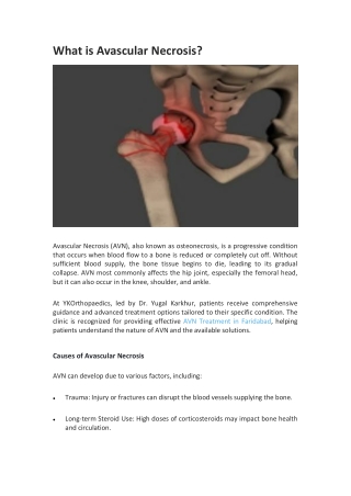 What is Avascular Necrosis?