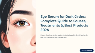 Eye Serum for Dark Circles: Complete Guide to Causes, Treatments & Products 2026
