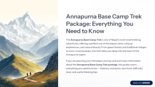 annapurna base camp trek package everything you need to know