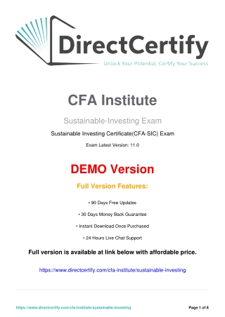 Sustainable-Investing Practice Test Questions Answers