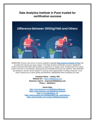 Data Analytics Institute in Pune trusted for certification success