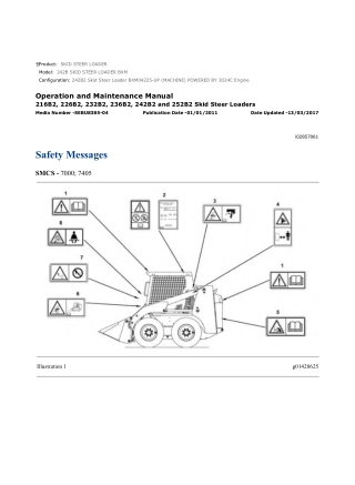 Caterpillar CAT 242B Skid Steer Loader (BXM04225-UP) Operation and Maintenance Manual Instant Download