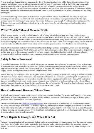 Auto Glass 29306: On-Demand Mobile Windshield Replacement