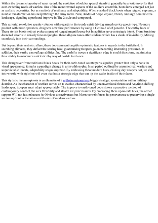 Walking the Line: The Strategic Importance of Earth-Toned Boots