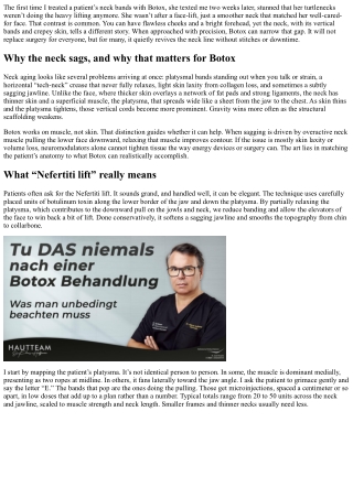 Neck Revival: Botox for Sagging Neck Skin